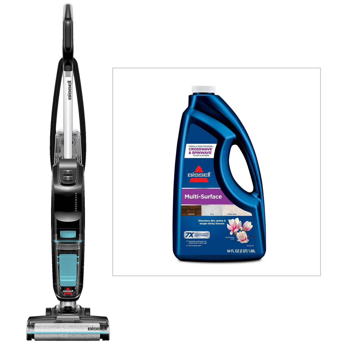 BISSELL CrossWave Hard Floor Expert, Corded, Multi-Surface Hard Floor Cleaner, Wet Dry Vacuum, for Tile, Sealed Wood Floors, and Laminate, Lightweight, Two Tank Technology, Self Cleaning Cycle, 3831