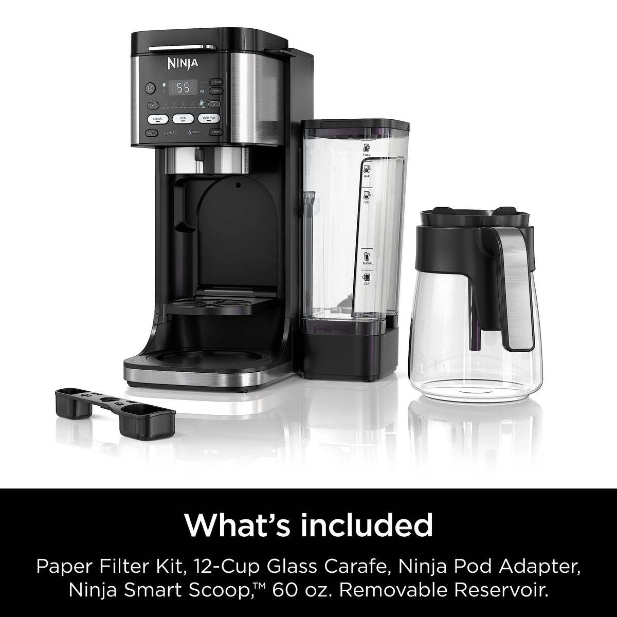 Ninja Drip Coffee Maker With K Cup Combo, DualBrew Pro Specialty Coffee System, Coffee Machine Compatible with K-Cup Pods, 12 Cup Single Serve Coffee Makers with Paper Filter, CFP301 Frother? F