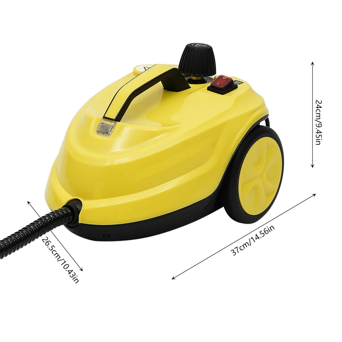 2000W 1.8L/60.87oz High-Pressure Steam Cleaner Multipurpose Handheld Steam Cleaner Portable Yellow 5 Bar/72.5PSI