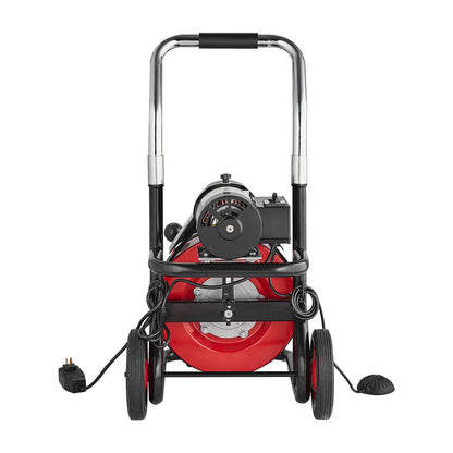 Drain Cleaner Machine Electric Drain Auger 100FT x 3/8 In Auto Feed