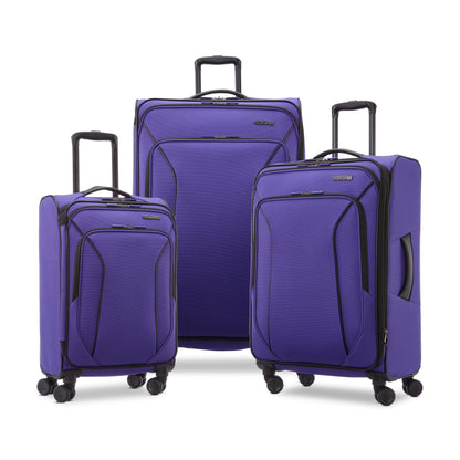 American Tourister X-Lite 3-Piece Luggage Set with Spinner Wheels - Light Grey