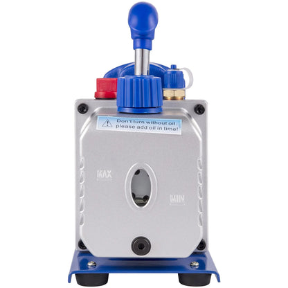 Vacuum Pump 4.8CFM 1/3 HP Single Stage HVAC A/C Refrigeration Kit 5PA Ultimate Vacuum Manifold Gauge Set R410A R134A R22 HVAC AC, 4-Way Manifold Gauge and Hose for Air Conditioning Systems