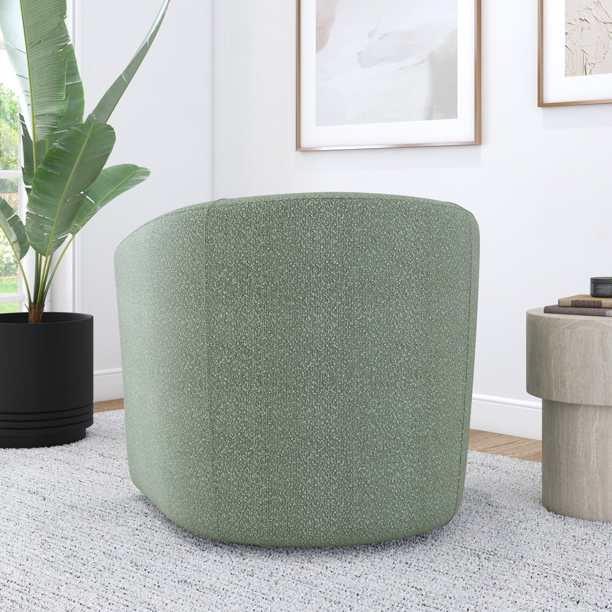 Mainstays Boucle Swivel Accent Chair, Taupe