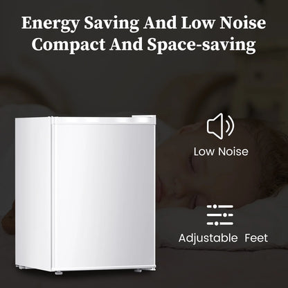 KNDKO 2.6Cu.ft Upright Freezer, Mini Freezer with Reversible Single Door, Removable Shelves, Adjustable Thermostat for Home/Kitchen/Office, Silver