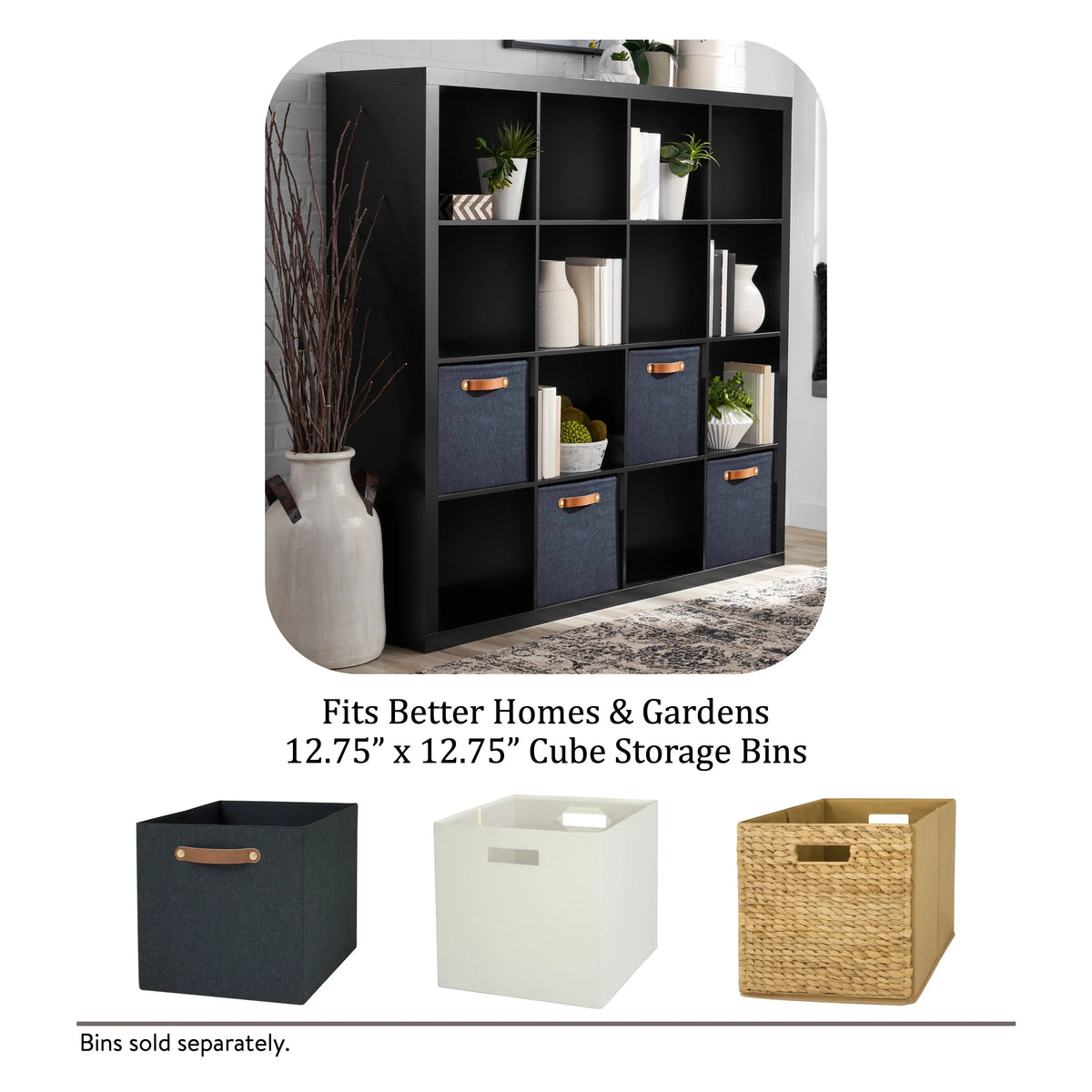 Better Homes & Gardens 16 Cube Storage Organizer, Acorn