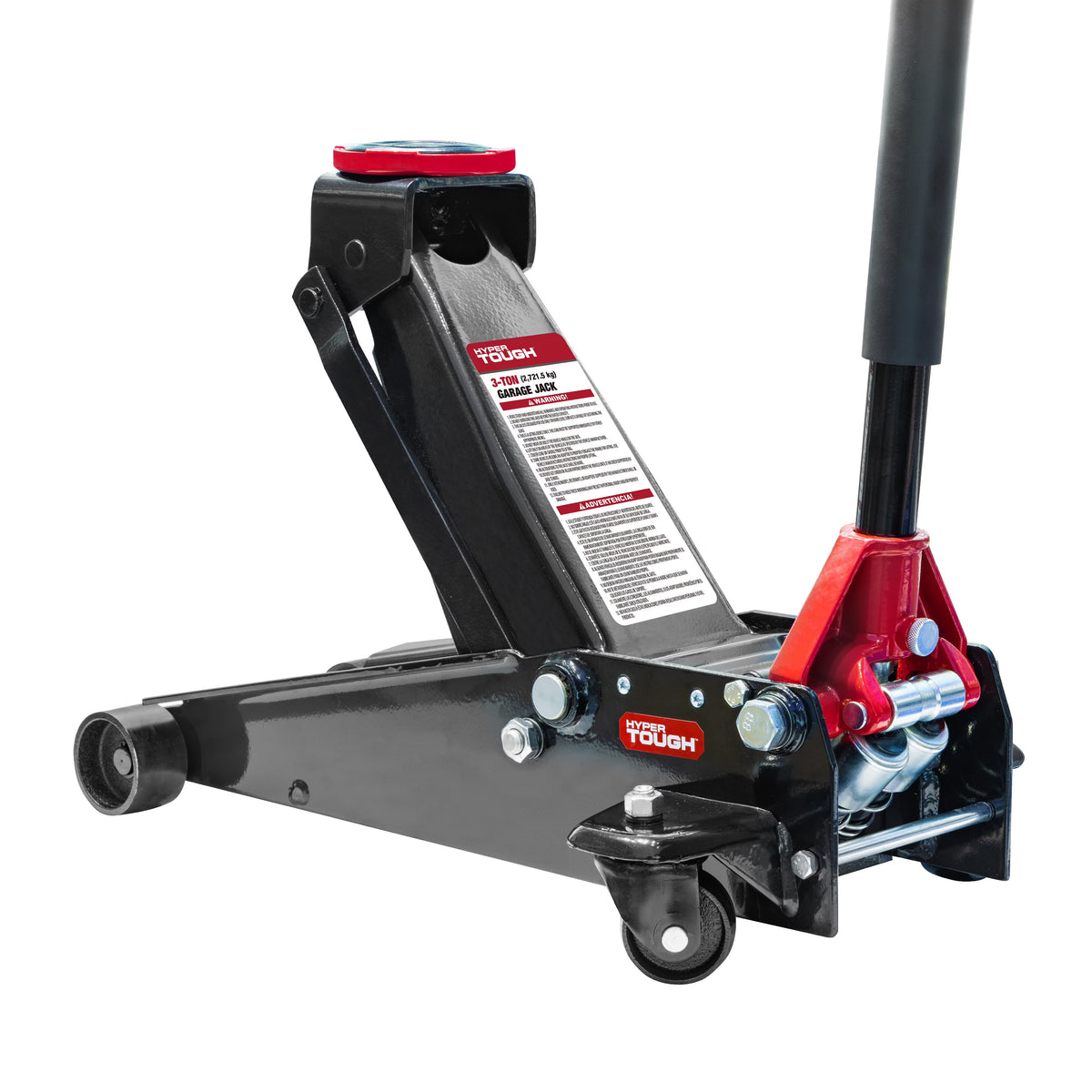 Hyper Tough 3 Ton Floor Jack with Dual Pump - Black