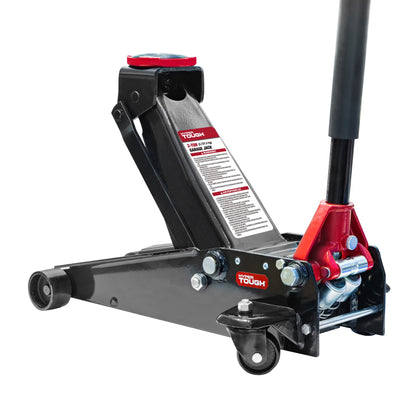 Hyper Tough 3 Ton Floor Jack with Dual Pump - Black