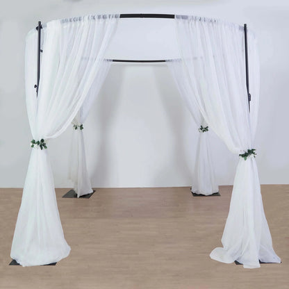 Efavormart 10ft | 4 Post Gold Metal DIY Photography Backdrop Stand, Wedding Arch Canopy Tent