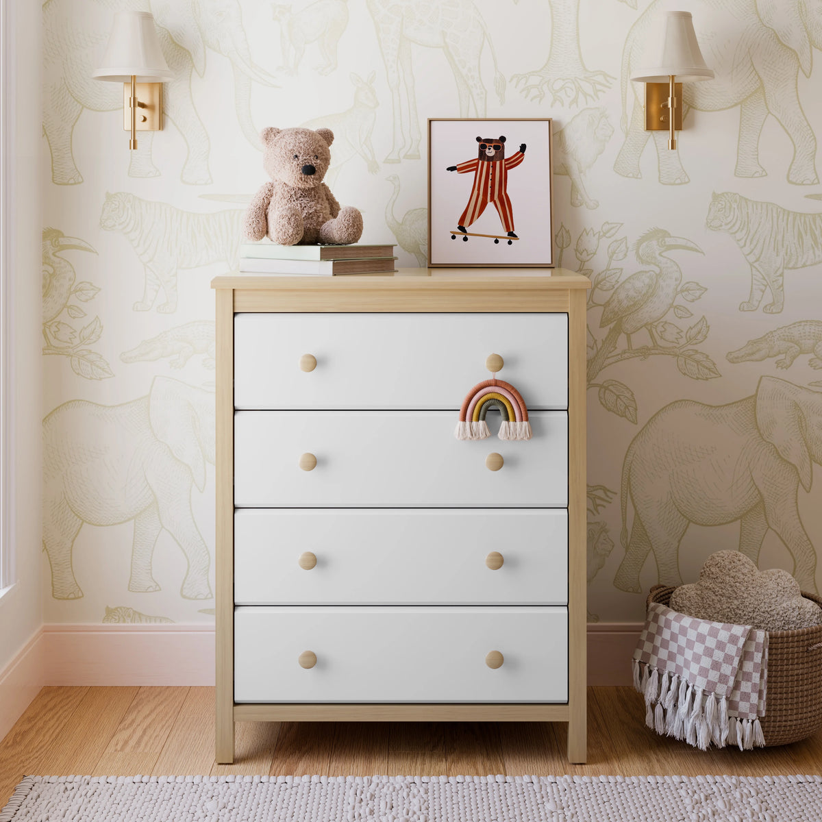Storkcraft Alpine 4 Drawer Nursery Dresser, White