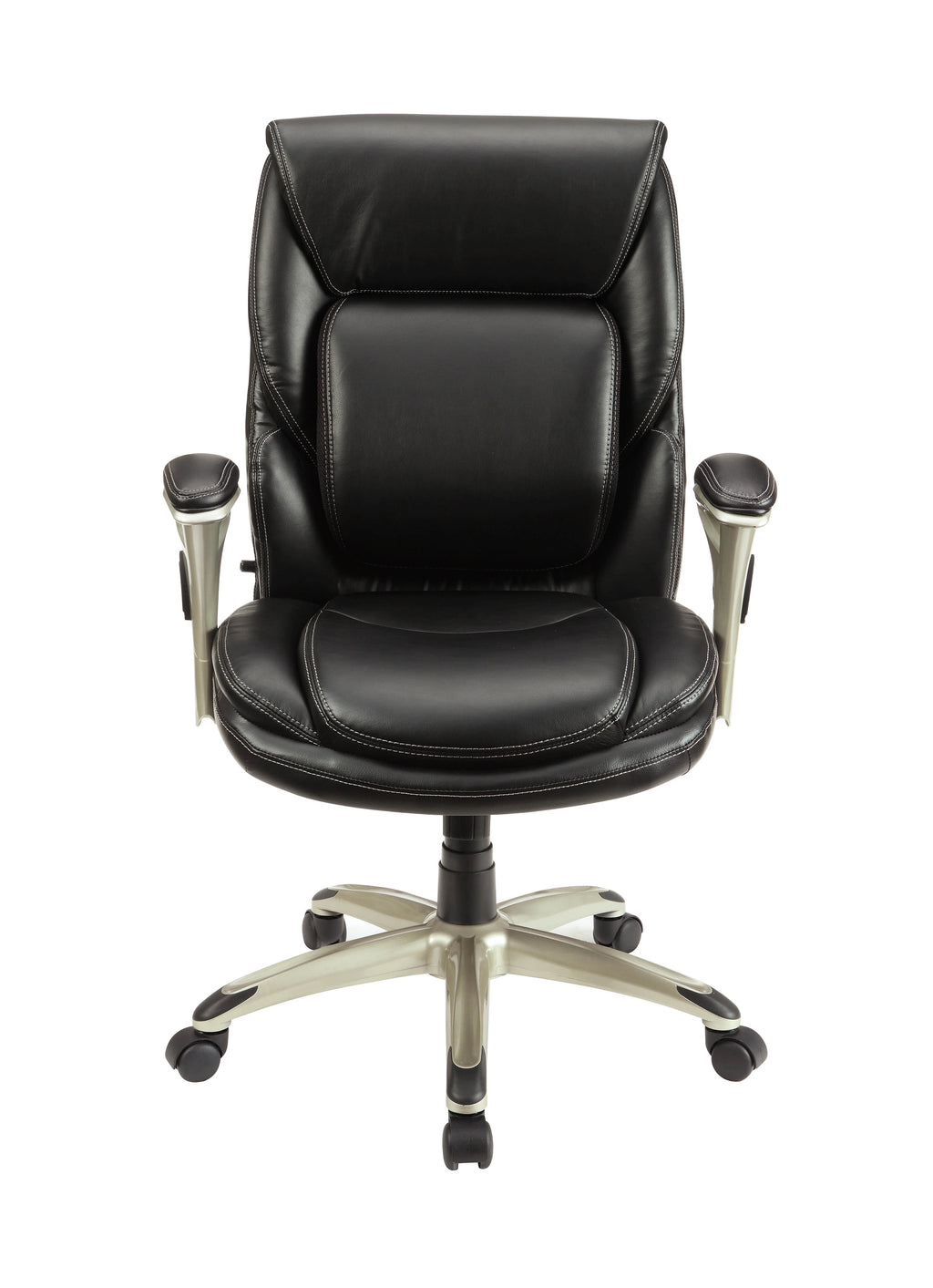 Serta Executive Manager Chair with Adjustable Lumbar Support and Comfort Coils, Black