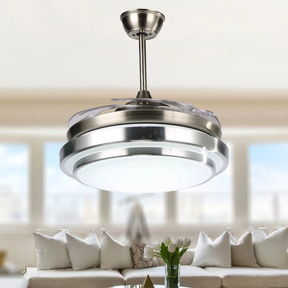 42" Retractable LED Ceiling Fan with Remote Control and Light Kit Included