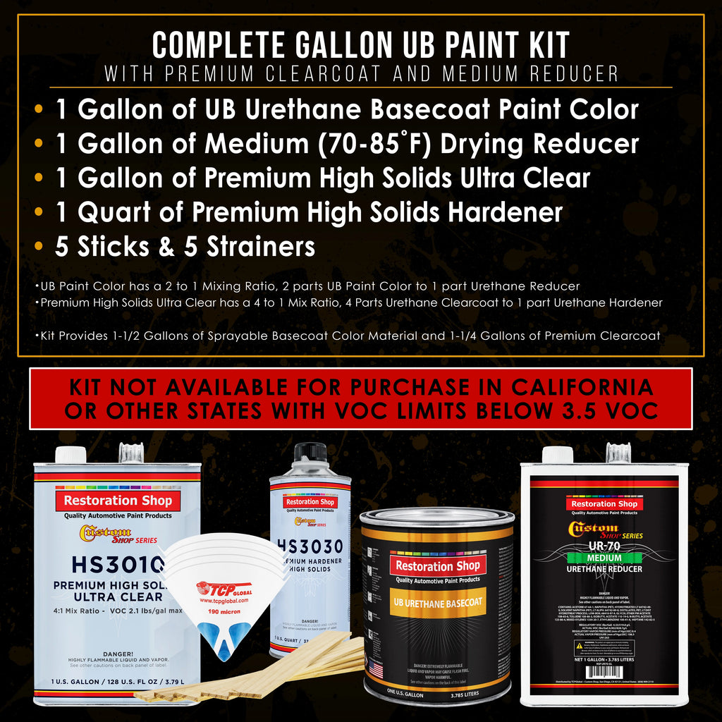 Viper Blue Pearl Premium Gallon Kit URETHANE BASECOAT Car Auto Paint Kit