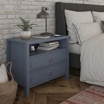 Her Majesty 2 Drawer Nightstand, Mustard Yellow