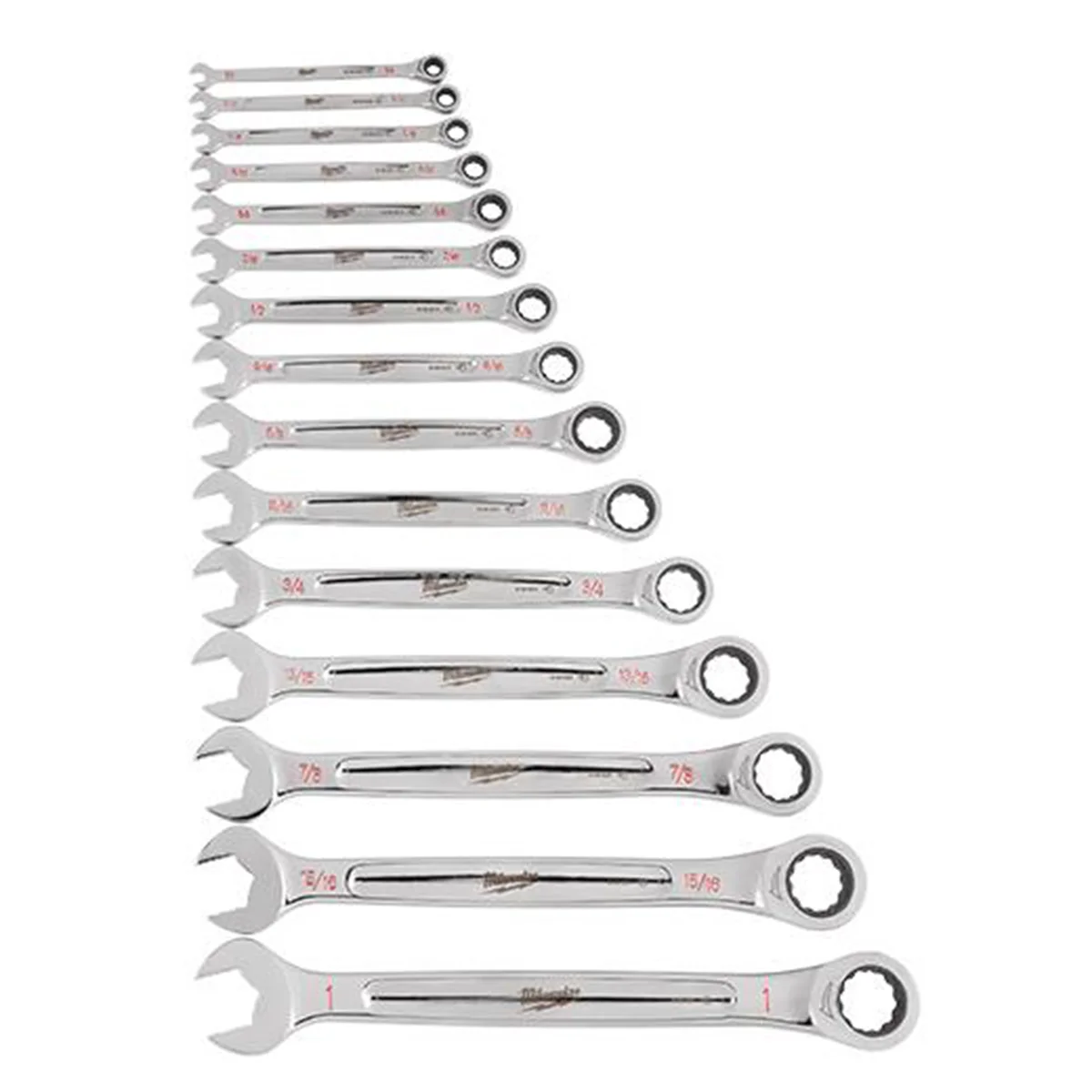 Milwaukee 48-22-9416 15pc Ratcheting Combination Wrench Set - SAE