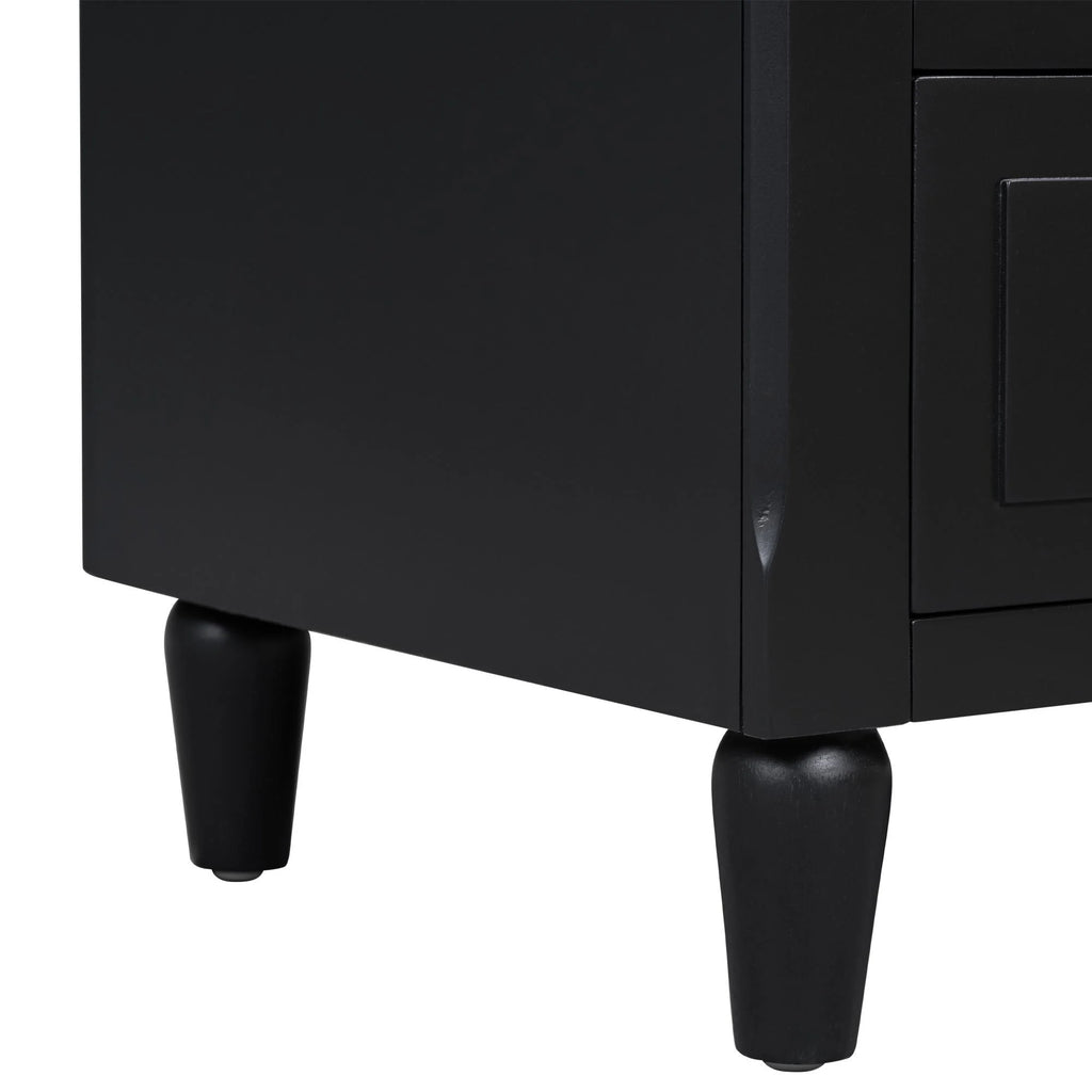 White Nightstand for Bedroom, Atumon Nightstand with 3 Drawers, Wood Bedside Table, Modern Nightstand Furniture for Bedroom, 28"L x 16.9"W x 28"H