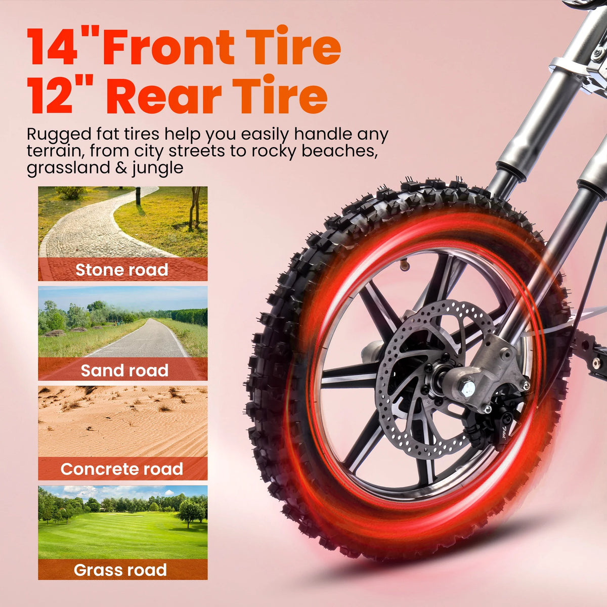 36V Power Ride on Motorcycle for Teen, Kids Electric Motorcycle with Front Wheel suspension, LED Light, Top Speed 13.6 Mph, Electric Dirt Bike for Boys Girls, Oranger