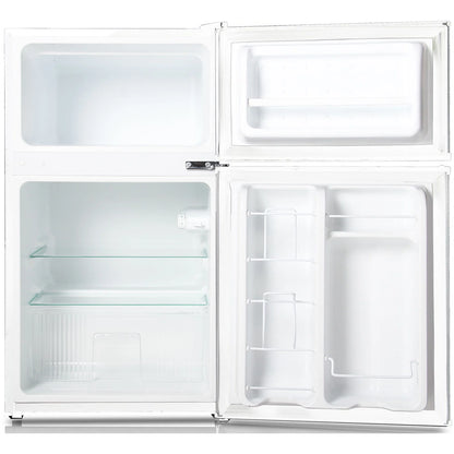 Keystone New Standard 3.1 Cu. ft. 18.5 in W Compact Standard Door Refrigerator/Freezer, White, KSTRC312CW