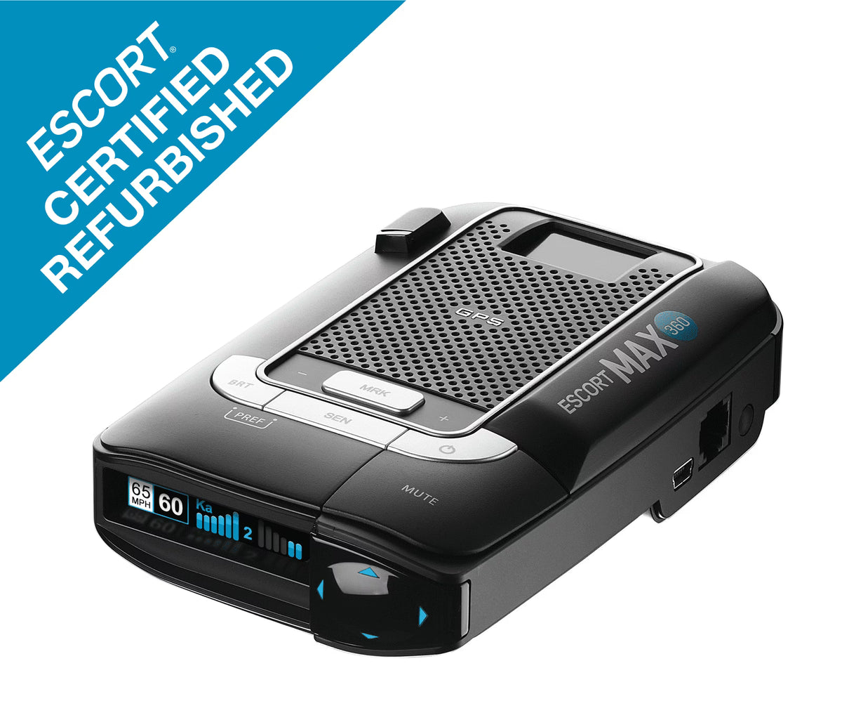 Restored ESCORT MAX 360 Laser Radar Detector Dual Antenna Bluetooth (Refurbished)