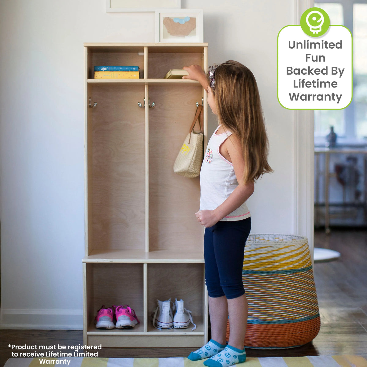 Little Partners Locker Cabinet Cubby Organizer, Learn 'N Store Wooden Classroom Cubbies Compartment Lockers for Storage of Toddlers and Kids Coats, Equipment, Backpacks - Espresso