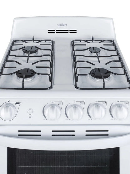 24" Wide Gas Range, White