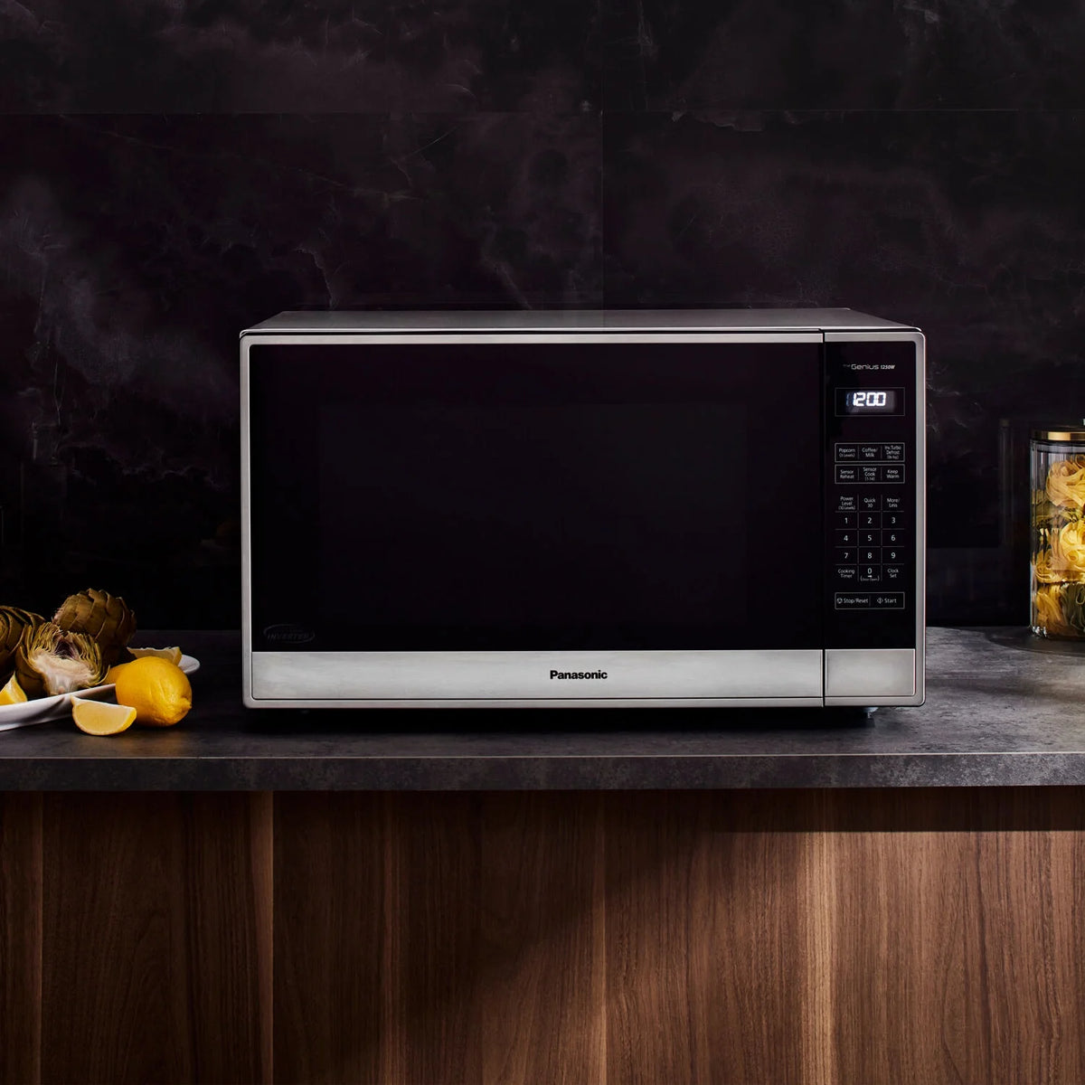 Panasonic 2.2-cu. ft. 1250W Countertop Microwave with Inverter Technology, Stainless Steel NN-SN95HS