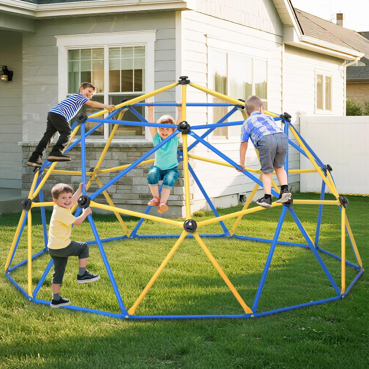 WOSTOO 10FT Climbing Dome,Kids Dome Climber Jungle Gym Outdoor Toddler Play Set for Kids 3-10 Year Outdoor Play , Supports up to 880lbs