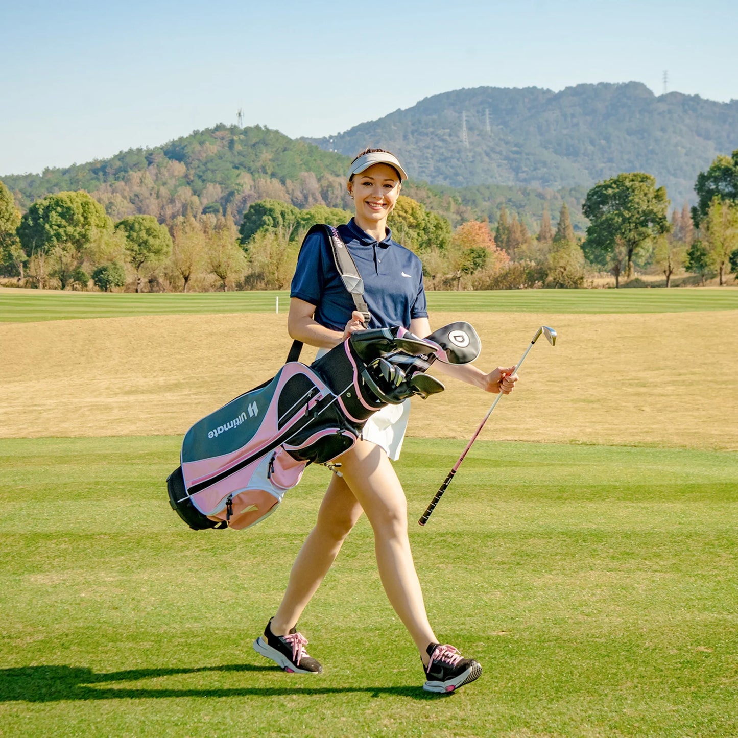 Ultimate Women��s Complete Golf Club Set Golf Club Package Set w/ Rain Hood, Right Hand Purple