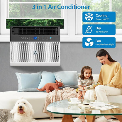Outop 6000 BTU Window Air Conditioner, White