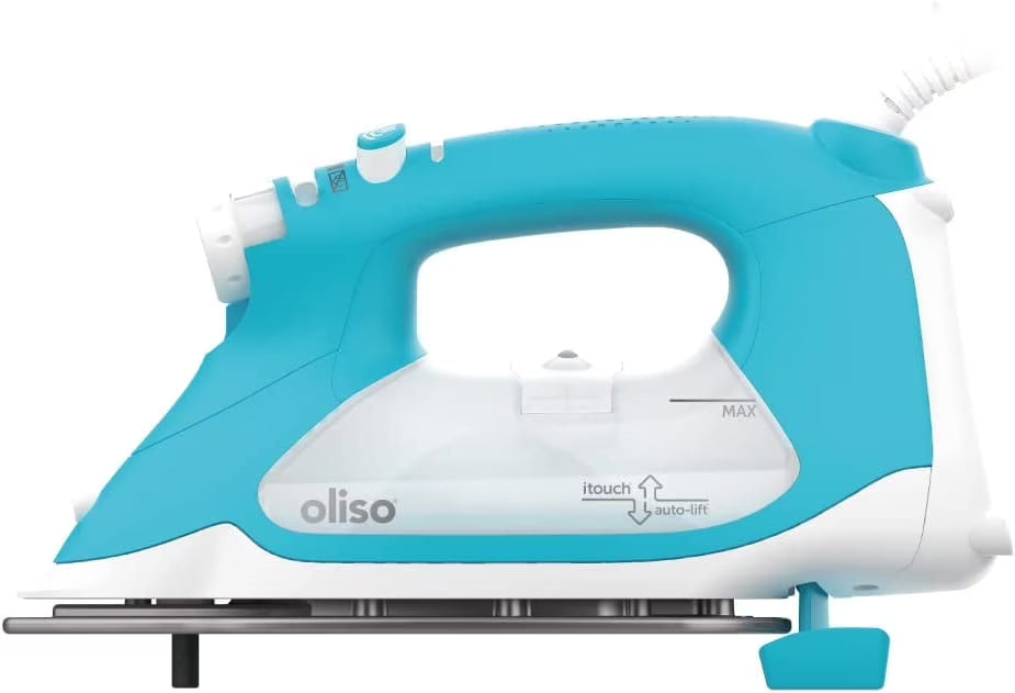 Oliso Pro Plus Ceramic-Coated Steam Iron, Blue