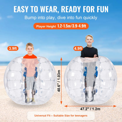 KFFKFF 4FT/1.2M Inflatable Bumper Balls 2-Pack Sumo Zorb Balls for Teens & Adults