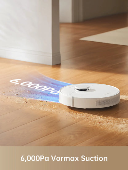 Dreame C20 Plus Robot Vacuum and Mop with Self Emptying Base for 90 Days of Cleaning, 6000 Pa Suction and LiDAR Navigation, Obstacle Avoidance, Wi-Fi Connected