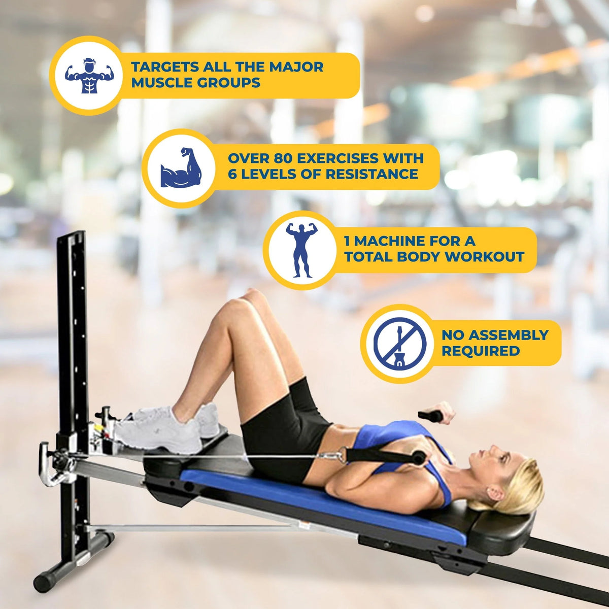 Total Gym XLS Men/Women Universal Fold Home Gym Workout Machine Plus Accessories