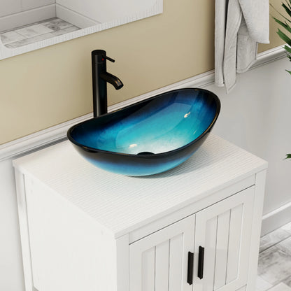 Eclife 24" Freestanding Bathroom Vanity Set with Vessel Sink, without Mirror