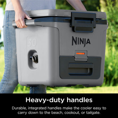 Ninja FrostVault 30qt Hard Cooler with Dry Zone, Ice Chest Cooler, White, FB131WH