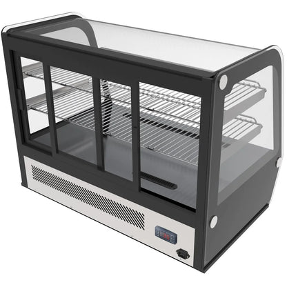 KoolMore - CDC-5C-BK 35" NSF Commercial Countertop Refrigerator Display Case Merchandiser with LED Lighting - 5.6 cu. ft, Black and Stainless Steel (858154008317)