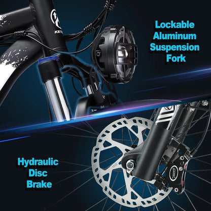 KETELES Electric Bike for Adults, Peak 4000W Dual Motor Ebike��26" Fat Tire Electric Mountain bike,  48V 23AH Removable Battery UL 2849.