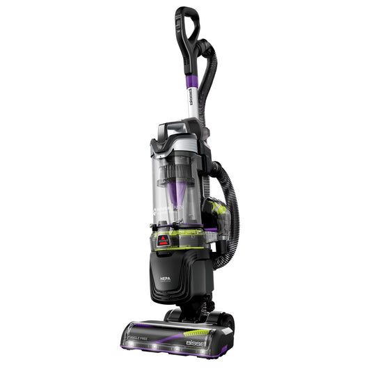 BISSELL Upright Vacuum, PowerLifter Allergen Pet Rewind, Pet Friendly , Bagless, HEPA filter, with Tangle Free Brush Roll, Swivel Steering and LED Headlights, 3404, Black