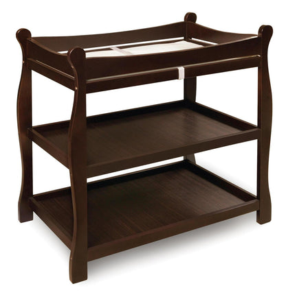 Badger Basket Sleigh Style Baby Changing Table - Espresso