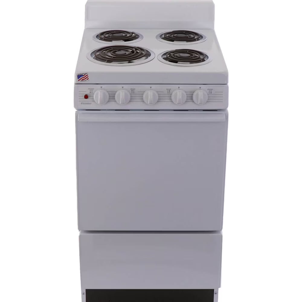 Premier&nbsp;2.4 Cu. Ft. White Freestanding Electric Coil Range