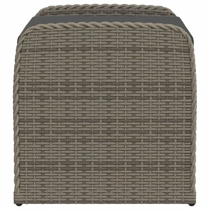 vidaXL Storage Bench with Cushion Outdoor Garden Seat Furniture Poly Rattan