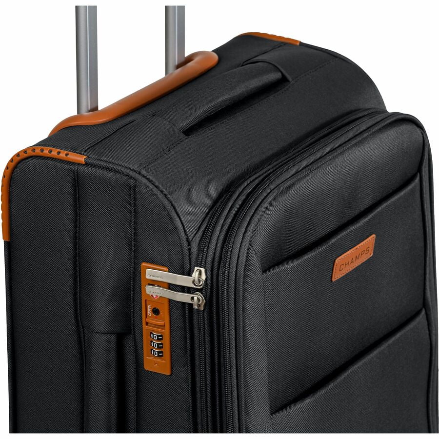 CHAMPS Classic Collection, 3-piece Softside Luggage set, Black
