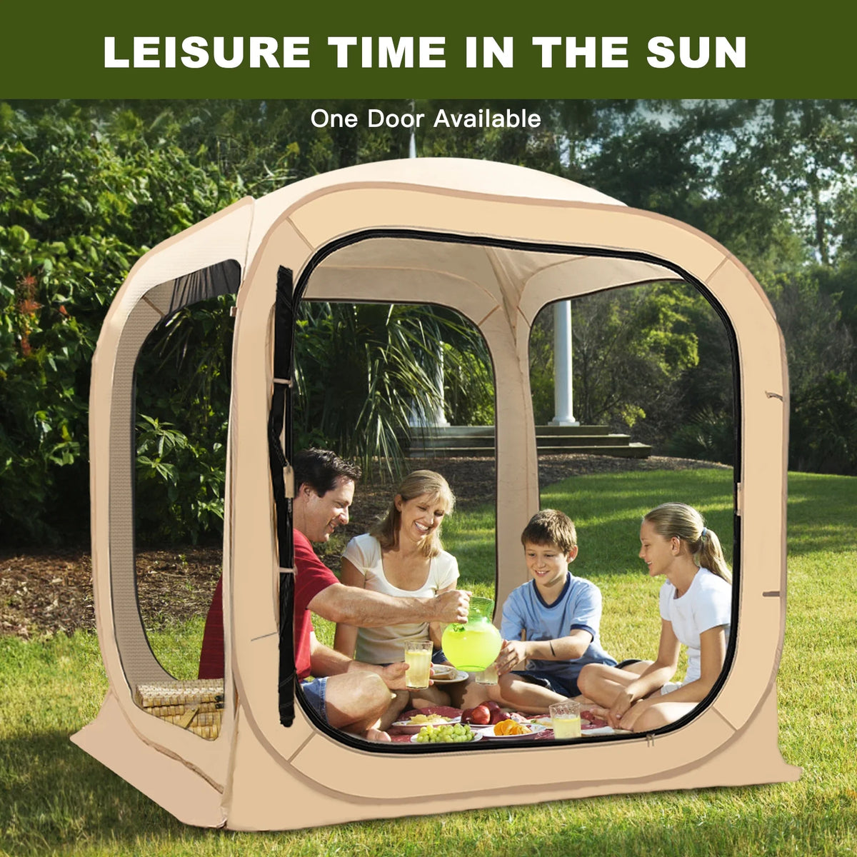 ABORON Sports Tent Pop Up Pod, Instant Weather Proof Pop Up Tent Shelter with Carry Bag, Clear View Bubble Tent for Watching Sports Events, Camping, Fishing, Portable & Foldable