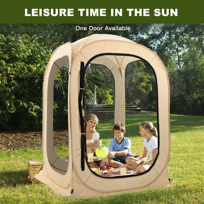 ABORON Sports Tent Pop Up Pod, Instant Weather Proof Pop Up Tent Shelter with Carry Bag, Clear View Bubble Tent for Watching Sports Events, Camping, Fishing, Portable & Foldable