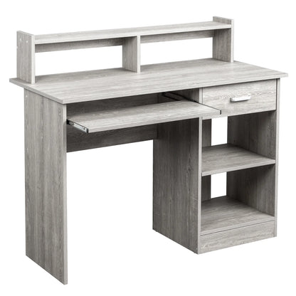 Ktaxon Computer Desk Home Office Workstation Laptop Table Drawer Shelf Furniture White