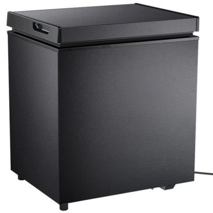 Auseo 2.5 cu. ft. Chest Freezer with 2 baskets Free Standing Top open Door Deep Compact Freezer Suitable for Home/RV/Kitchen/Office-Black