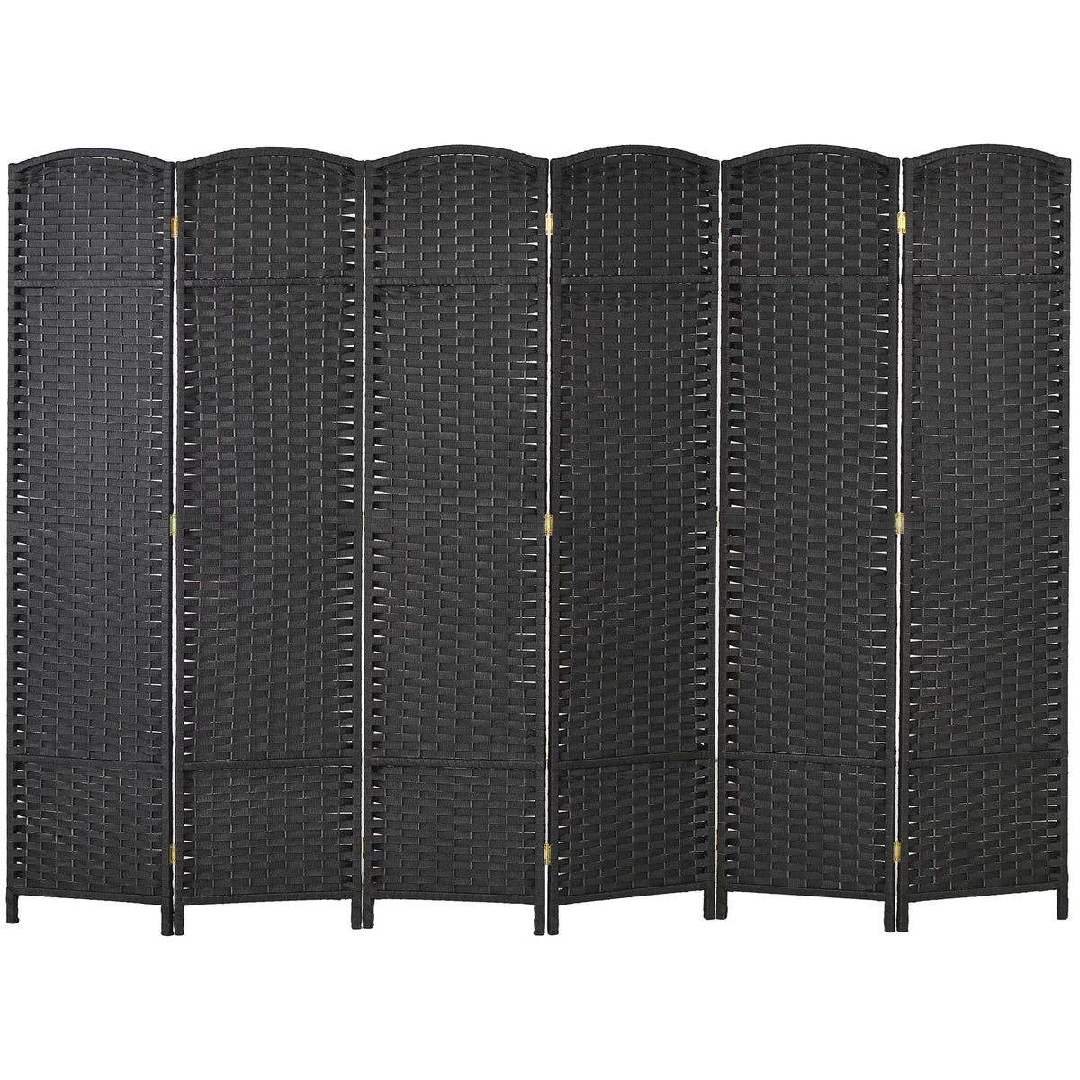 HOMCOM 4 Panel Room Divider Freestanding Folding Privacy Screen Nature Wood