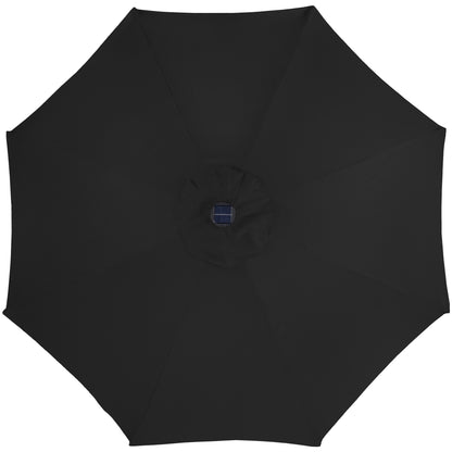 Northlight 9ft Solar Lighted Outdoor Patio Market Umbrella with Hand Crank and Tilt, Pink