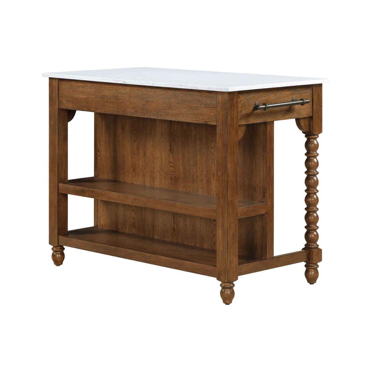 Pioneer Woman Harper Kitchen Island with Drawers, Homestead Brown