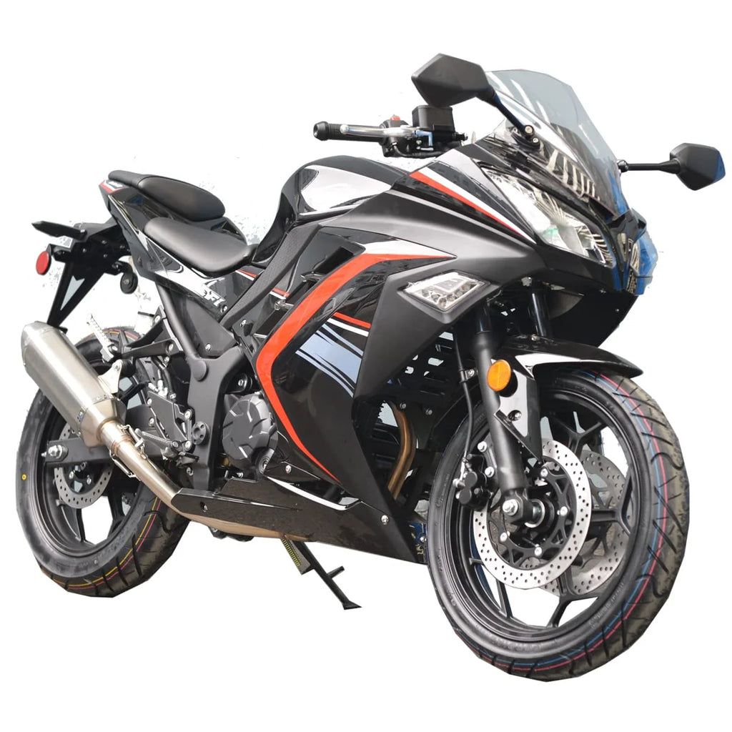 X-Pro Brand New 250cc EFI Fuel Injection Dirt Bike Motorcycle Street Bike, 6 Manual Transmission Electric Start 17" Wheels Assembled in Crate