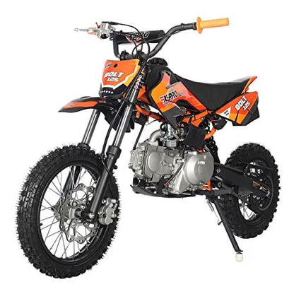 X-Pro Brand New Bolt 125cc Gas Pit Dirt Bike, Automatic Transmission E-Start 14"/12" Tires